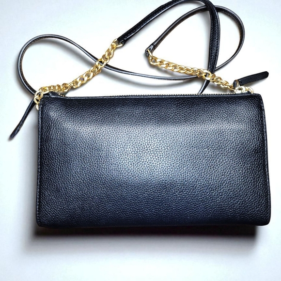 Tory Burch Black Everly Crossbody Bag with Gold Accents - Picture 2 of 12